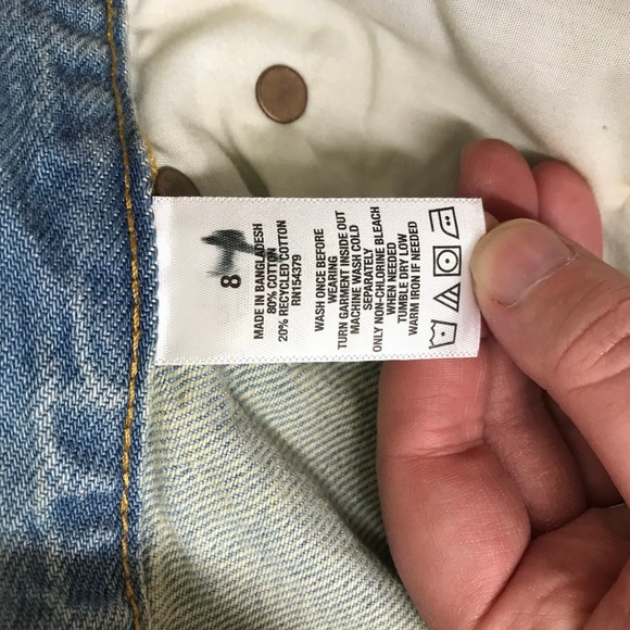 AERO 889 High Rise Cut Off Ripped Denim Shorts Women Size 8 Distressed Frayed - Picture 8 of 11